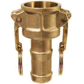 Cam and Groove Fitting - Brass - Type C - 3" Coupler x 3" Hose Barb