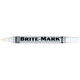 Dykem 84003 Brite-Mark Paint Marker, Valve Action, Medium Tip, White