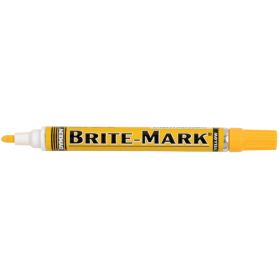 Dykem 84004 Brite-Mark Paint Marker, Valve Action, Medium Tip, Yellow