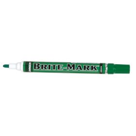 Dykem 84007 Brite-Mark Paint Marker, Valve Action, Medium Tip, Green