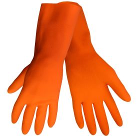 Global Glove 30FT Flock Lined, Latex Rubber, Diamond Pattern Glove w/Straight Cuff, Chemical Resistant, 2XL, 12PK