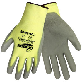 Global Glove PUG-88 Gripster Kevlar/Polyurethane/Nylon Glove, Cut Resistant, Medium, 12PK