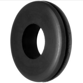 SBR Rubber Push-In Grommet for 3/4" Hole ID and 1/8" Edge Thickness - 1/4" ID - Pack of 25