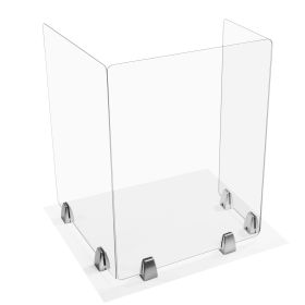 Clear Plastic Classroom Dividers for Rectangular Desk - Panels for 3 Sides - 30" High x 18" x 24" x 10" Panel Widths - Set of 6