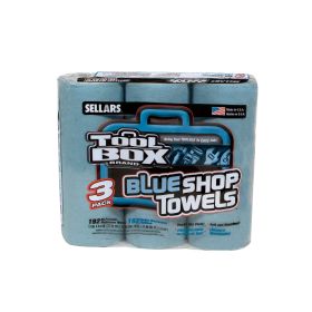 Sellars Toolbox Z400 Blue Shop Towel 3-Pack Blue 11"X9.4" Sht 8/Cs