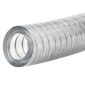 Steel Wire Reinforced 3A & FDA PVC Tubing - 1/4" ID x 1/2" OD x 2 ft. Long